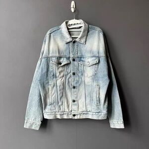 🚩steal authentic Palm Angels Light Blue Denim Jacket